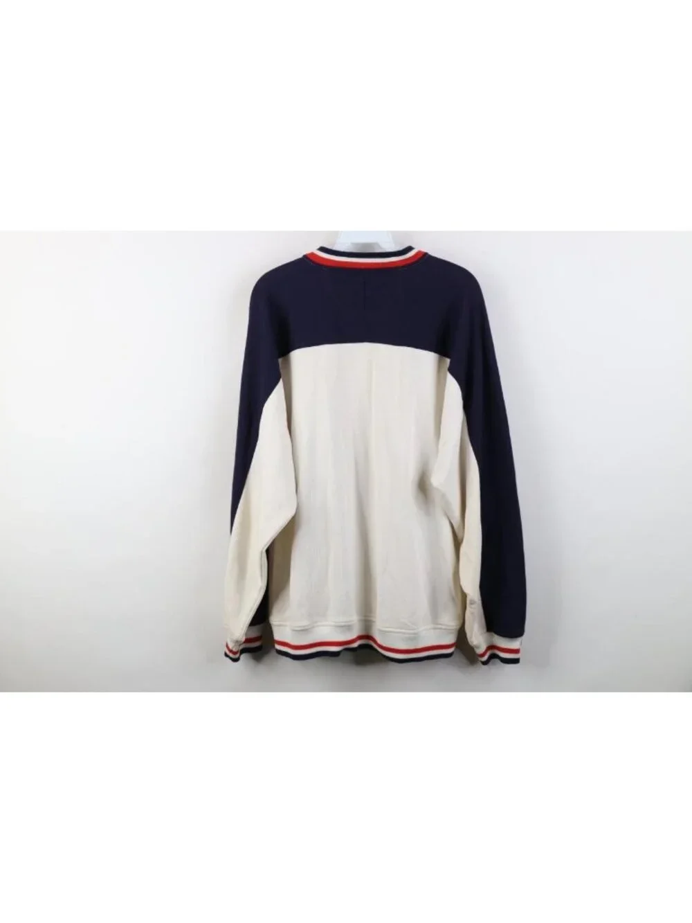 Vintage 90s Streetwear Mens Large Color Block Full Button Warm Up Track Jacket
